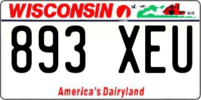 WI license plate 893XEU