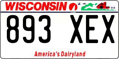 WI license plate 893XEX