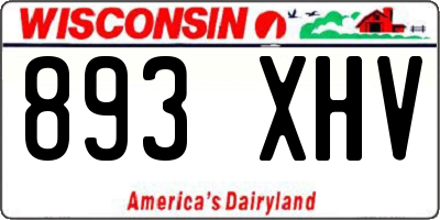 WI license plate 893XHV