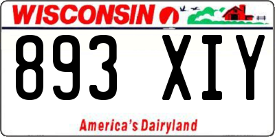 WI license plate 893XIY