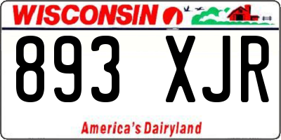 WI license plate 893XJR