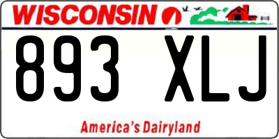 WI license plate 893XLJ