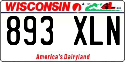 WI license plate 893XLN