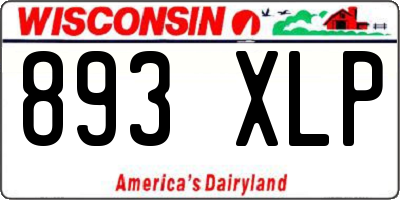 WI license plate 893XLP
