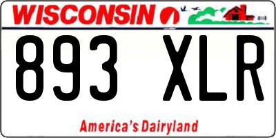 WI license plate 893XLR