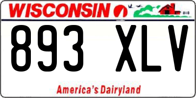 WI license plate 893XLV