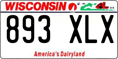 WI license plate 893XLX