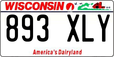 WI license plate 893XLY