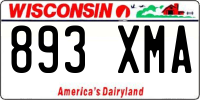 WI license plate 893XMA