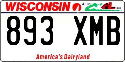 WI license plate 893XMB
