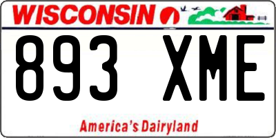 WI license plate 893XME