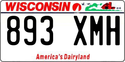 WI license plate 893XMH