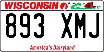WI license plate 893XMJ