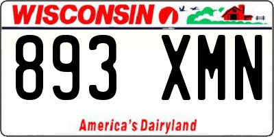 WI license plate 893XMN