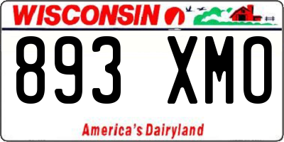 WI license plate 893XMO