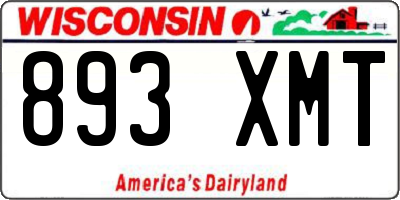 WI license plate 893XMT