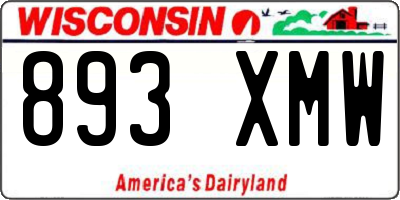 WI license plate 893XMW