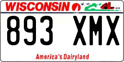 WI license plate 893XMX