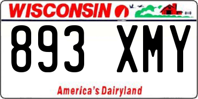 WI license plate 893XMY