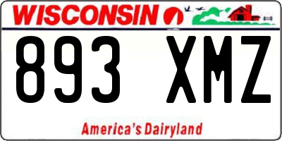 WI license plate 893XMZ