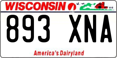 WI license plate 893XNA