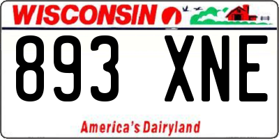 WI license plate 893XNE