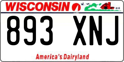 WI license plate 893XNJ