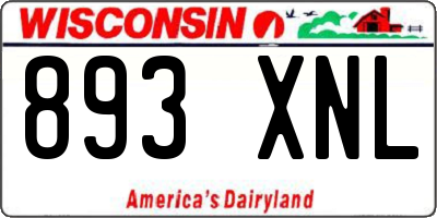 WI license plate 893XNL