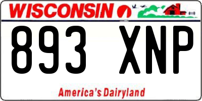 WI license plate 893XNP