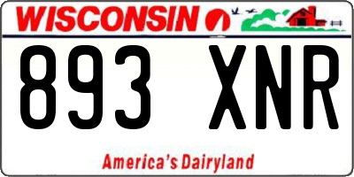 WI license plate 893XNR