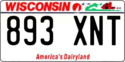 WI license plate 893XNT