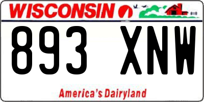 WI license plate 893XNW