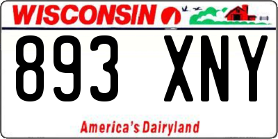 WI license plate 893XNY