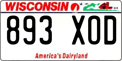 WI license plate 893XOD