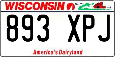 WI license plate 893XPJ