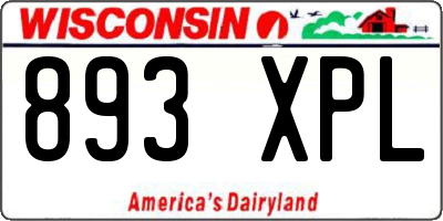 WI license plate 893XPL