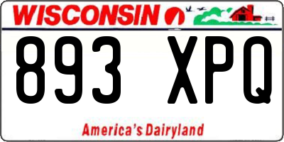 WI license plate 893XPQ