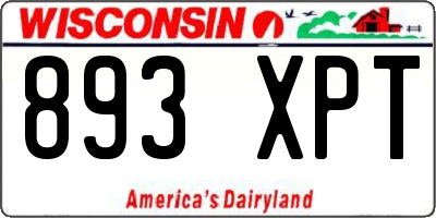WI license plate 893XPT