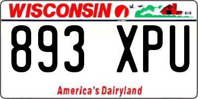 WI license plate 893XPU