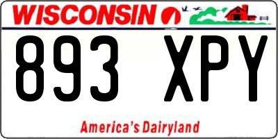WI license plate 893XPY