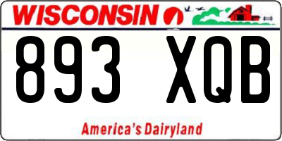 WI license plate 893XQB