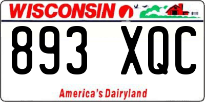 WI license plate 893XQC