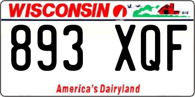 WI license plate 893XQF