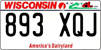 WI license plate 893XQJ