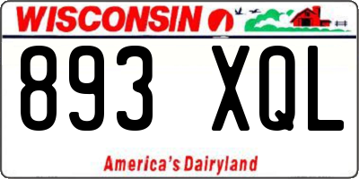 WI license plate 893XQL