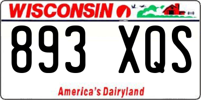 WI license plate 893XQS