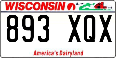 WI license plate 893XQX