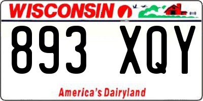 WI license plate 893XQY