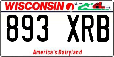 WI license plate 893XRB