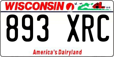 WI license plate 893XRC